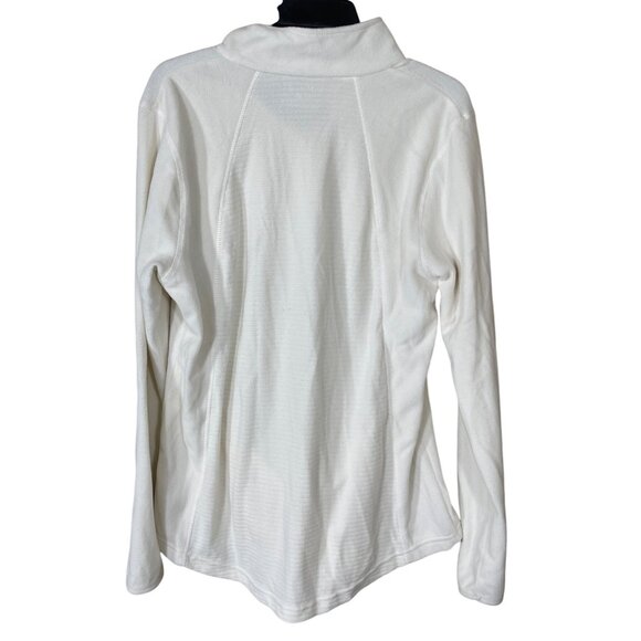 2 BCG Fleece 1/4 Zip Pullover Sweatshirt Size XL Black Cream Women's Athletic - Picture 3 of 11